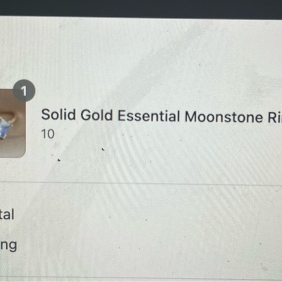 Local Eclectic Solid Gold Essential Moonstone Ring - Size 10 - Picture 7 of 7